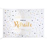 Toile de fond Vive la retraite Blanc Boîte d'1 pièce 210 x 1