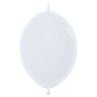 "12"" Fashion White Link-O-Loons (25pcs)"