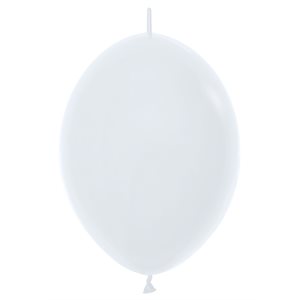 "12"" Fashion White Link-O-Loons (25pcs)"