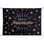 Toile de fond Anniversaire Etincelant Or Boîte d'1 pièce 210