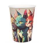 Gobelet Manga Multicolore Sachet de 10 pièces Ø 7.8 x 9.7 cm