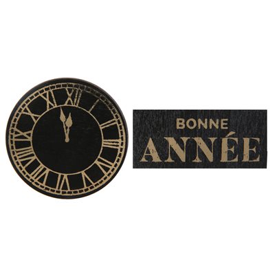 Déco à parsemer Bonne Année golden Noir Ø 5 cm & 2.5 x 5.5 c Déco à parsemer Bonne Année golden Noir Ø 5 cm & 2.5 x 5.5 c