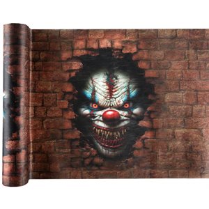 Chemin de table Clown tueur Multicolore 30 cm Rouleau de 5 m