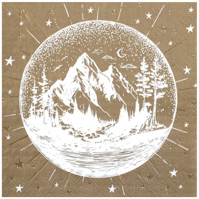 Serviette Noël naturel Naturel 33 x 33 cm Sachet de 10 pièce Serviette Noël naturel Naturel 33 x 33 cm Sachet de 10 pièce