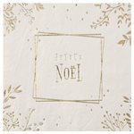 Serviette  Feuilles d'hiver Ivoire 33 x 33 cm Sachet de 10 p
