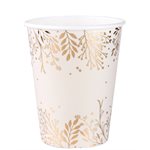 Gobelet Feuilles d'hiver Ivoire Ø 7.8 x 9.7 cm  /  27cl Sachet