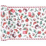 Chemin de table Père Noël Multicolore 28 cm Rouleau de 2.5 m