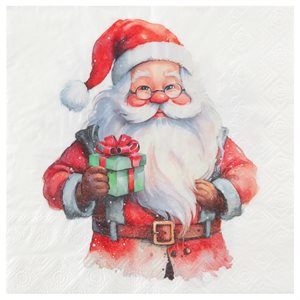 Serviette Père Noël Multicolore 33 x 33 cm Sachet de 20 pièc