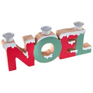 Porte-bougie Noël Multicolore 26 x 3 x 8.5 cm La pièce