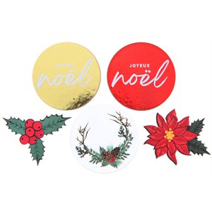 Déco à parsemer Noël sous bois Multicolore 4 x 5 & Ø 5 cm Sa