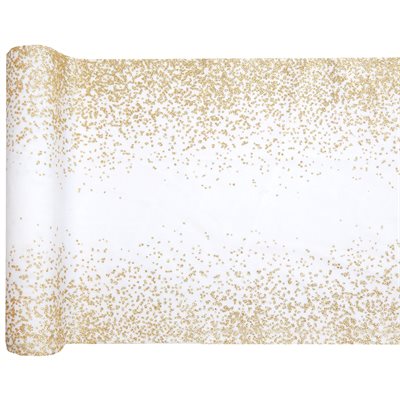 Chemin de table Noël Confettis Blanc 28 cm Rouleau de 2.5 mè Chemin de table Noël Confettis Blanc 28 cm Rouleau de 2.5 mè