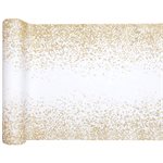 Chemin de table Noël Confettis Blanc 28 cm Rouleau de 2.5 mè