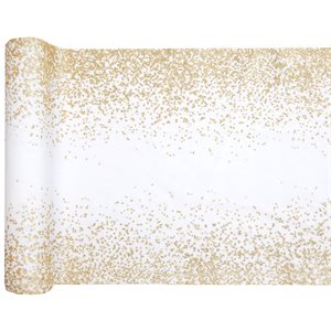 Chemin de table Noël Confettis Blanc 28 cm Rouleau de 2.5 mè