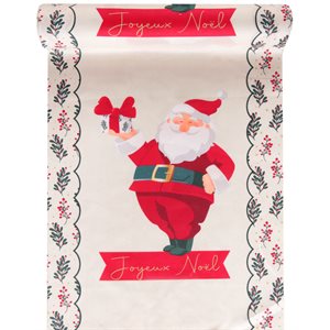 Chemin de table Houx de Noël Multicolore 28 cm Rouleau de 2.