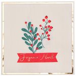 Serviette Houx de Noël Multicolore 33 x 33 cm Sachet de 10 p