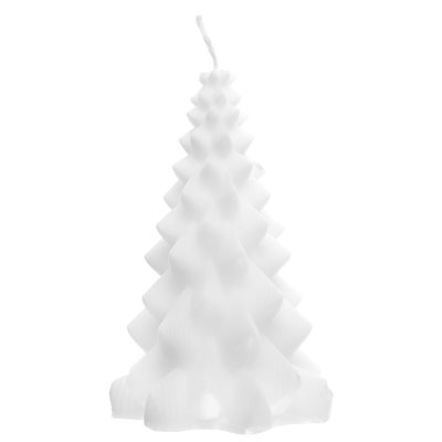 Grande bougie sapin Blanc Ø 9 x 15.5 cm La pièce Grande bougie sapin Blanc Ø 9 x 15.5 cm La pièce