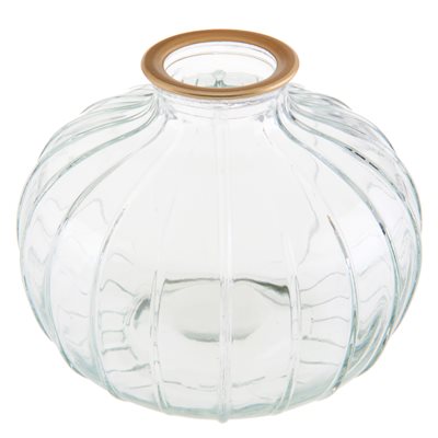 Vase boule doré Transparent Ø 10 x 9 cm La pièce Vase boule doré Transparent Ø 10 x 9 cm La pièce