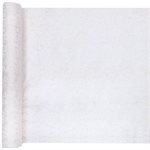 Chemin de table rayures dorées Blanc 36 cm Rouleau de 2.5 mè