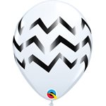 B.11'' BLANC CHEVRON IMP.NOIR P / 50