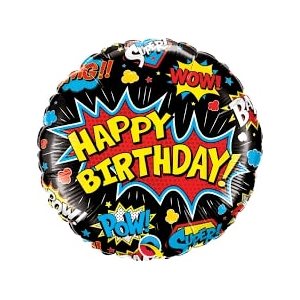 18'B.BDAY SUPER HERO BLACK