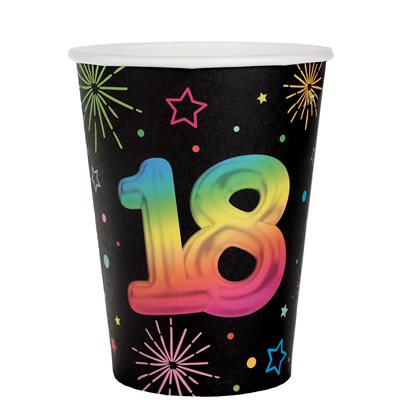 Gobelet Âge Festicolor 18 ans 7.8 x 9.7 cm / 27cl Sachet de Gobelet Âge Festicolor 18 ans 7.8 x 9.7 cm / 27cl Sachet de