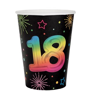 Gobelet Âge Festicolor 18 ans 7.8 x 9.7 cm / 27cl Sachet de