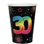 Gobelet Âge Festicolor 30 ans 7.8 x 9.7 cm  /  27cl Sachet de