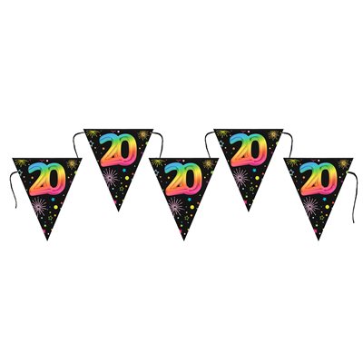Banderole Âge Festicolor 20 ans 22 x 26 cm / 300 cm