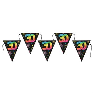 Banderole Âge Festicolor 30 ans 22 x 26 cm / 300 cm