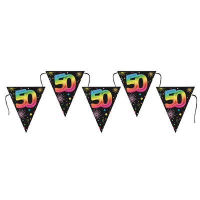 Banderole Âge Festicolor 50 ans 22 x 26 cm / 300 cm