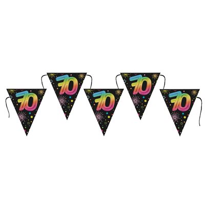 Banderole Âge Festicolor 70 ans 22 x 26 cm / 300 cm Banderole Âge Festicolor 70 ans 22 x 26 cm / 300 cm