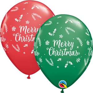 B.11'' CHRISTMAS EVERGREEN GREEN / RED P / 50