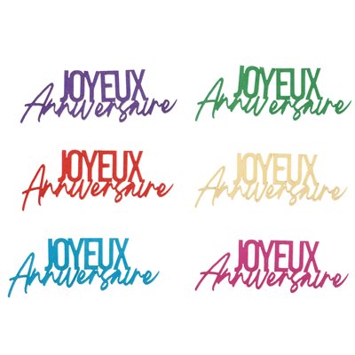 Déco à parsemer Joyeux Anniversaire Multicolore 5 x 1 cm Sac