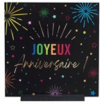 Décor Anniversaire Festicolor Noir 20 x 4 x 20 cm Sachet d'1