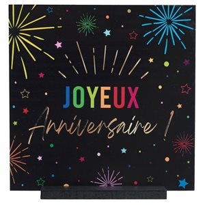 Décor Anniversaire Festicolor Noir 20 x 4 x 20 cm Sachet d'1
