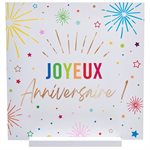 Décor Anniversaire Festicolor Blanc 20 x 4 x 20 cm Sachet d'