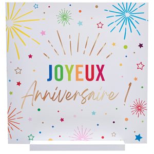 Décor Anniversaire Festicolor Blanc 20 x 4 x 20 cm Sachet d'