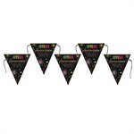 Banderole Anniversaire Festicolor Noir 22 x 26 cm  /  300 cm