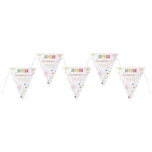 Banderole Anniversaire Festicolor Blanc 22 x 26 cm / 300 cm