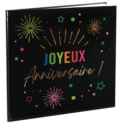 Livre d'or Anniversaire Festicolor Noir