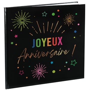 Livre d'or Anniversaire Festicolor Noir
