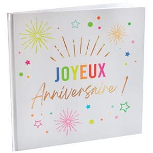 Livre d'or Anniversaire Festicolor Blanc