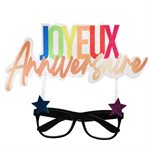 Lunettes Anniversaire Festicolor Noir 21 x 12 cm
