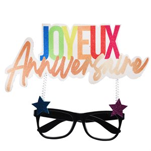 Lunettes Anniversaire Festicolor Noir 21 x 12 cm
