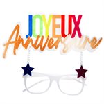 Lunettes Anniversaire Festicolor Blanc 21 x 12 cm