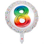Ballon Alu Anni' Festy âge 8 ans 45 cm.