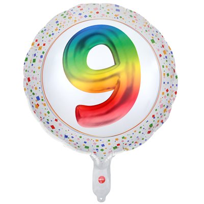 Ballon Alu Anni' Festy âge 9 ans 45 cm.