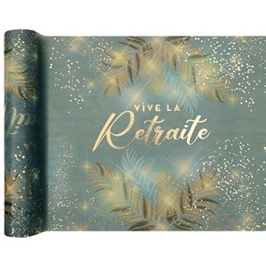 Chemin de table Retraite dorée Céladon + / - 30 cm Rouleau de