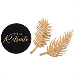 DECO PARSEMER RETRAITE DOREE Noir 5 x 5 cm & Ø 5 cm Sachet d