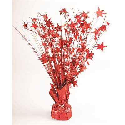 15'' CENTRE DE TABLE ROUGE HOLO 15'' CENTRE DE TABLE ROUGE HOLO
